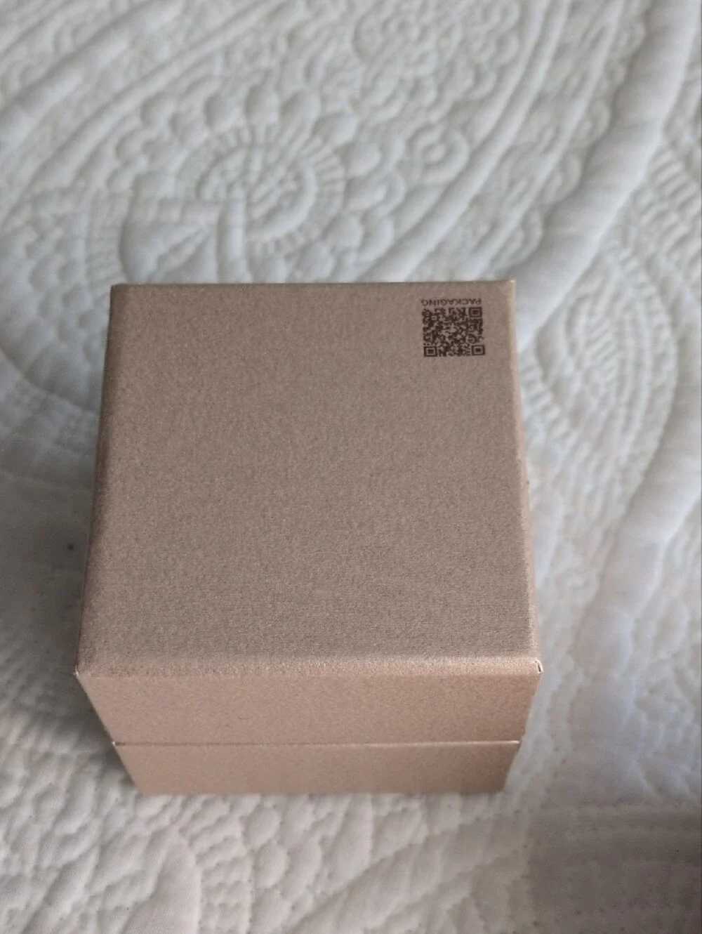 Bulgari Jewelry Gift Box with warm gold interior